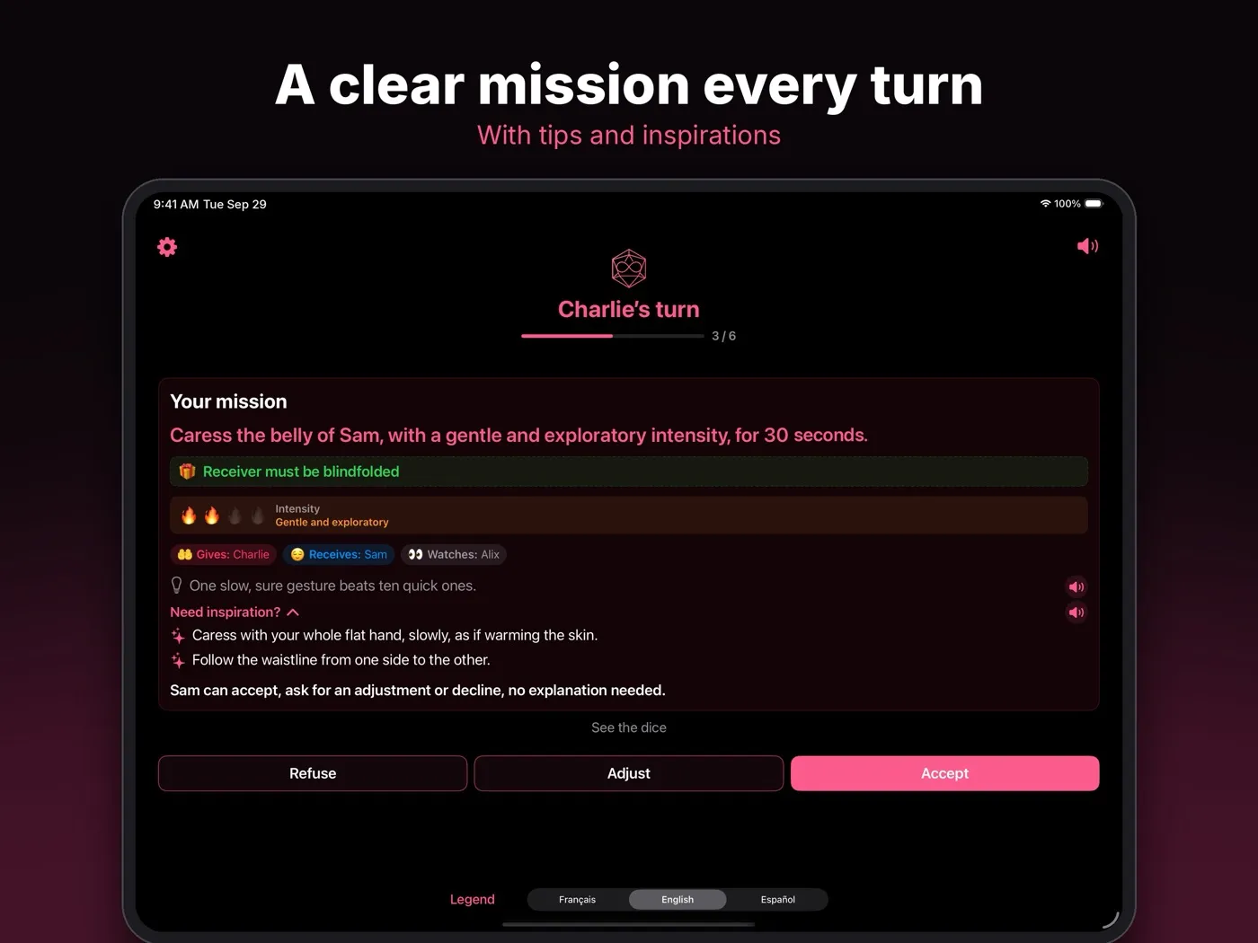 A clear mission every turn