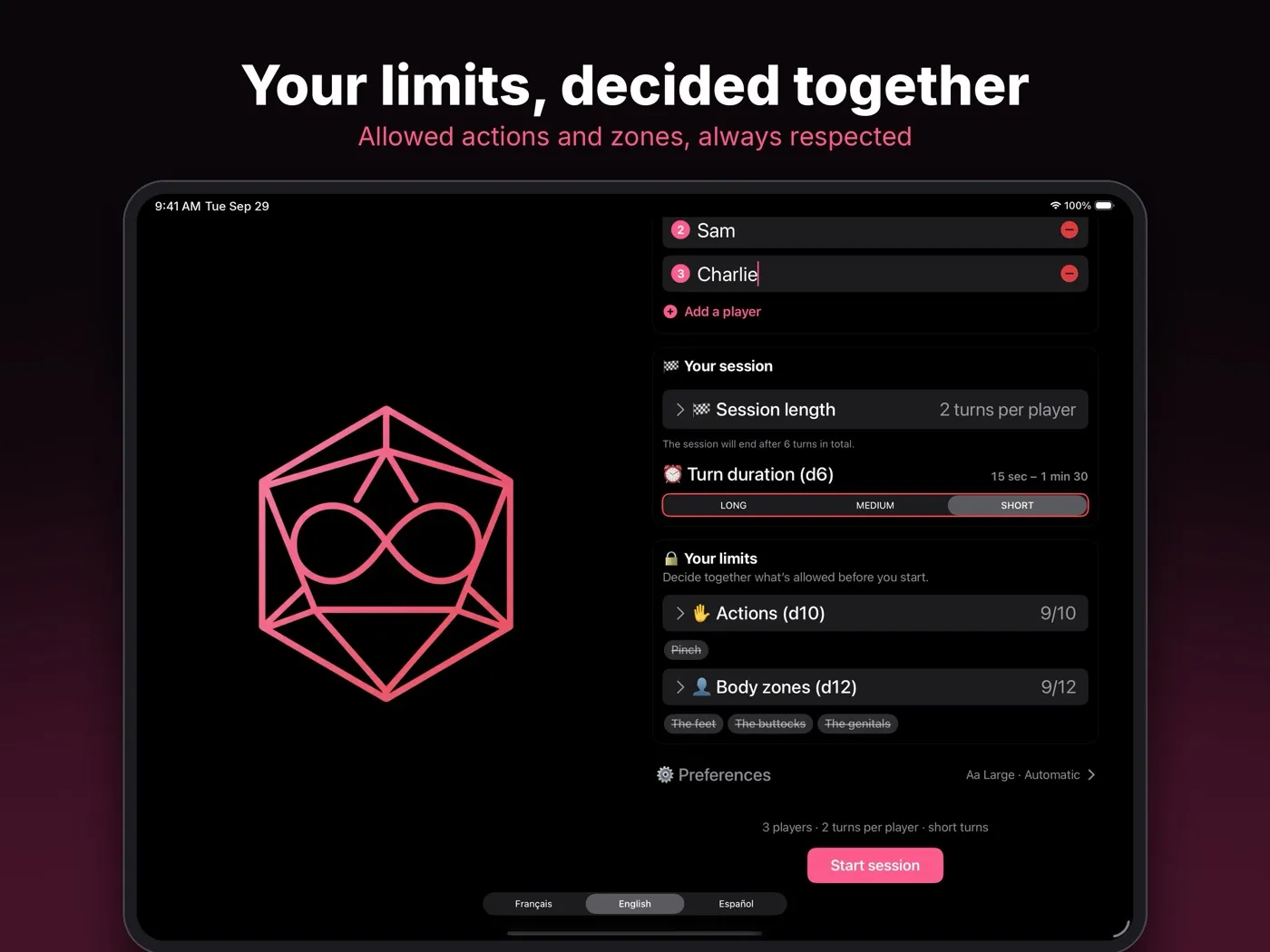 Your limits, decided together