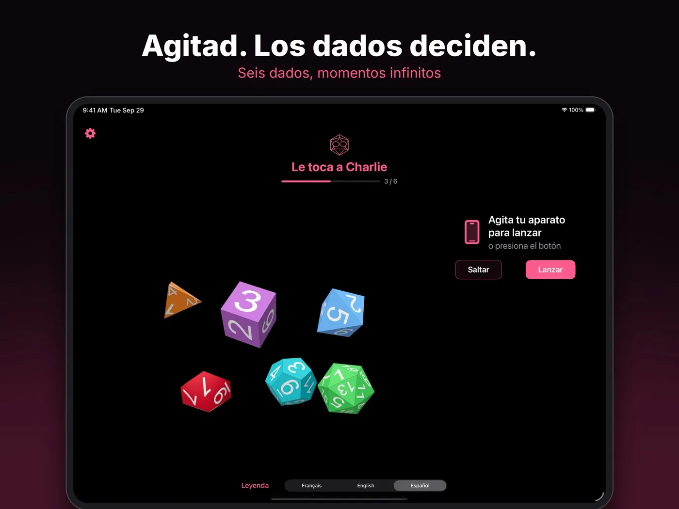 Agitad. Los dados deciden.