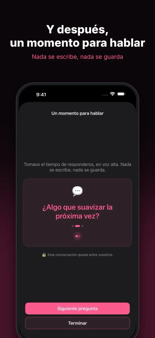 Y después, un momento para hablar