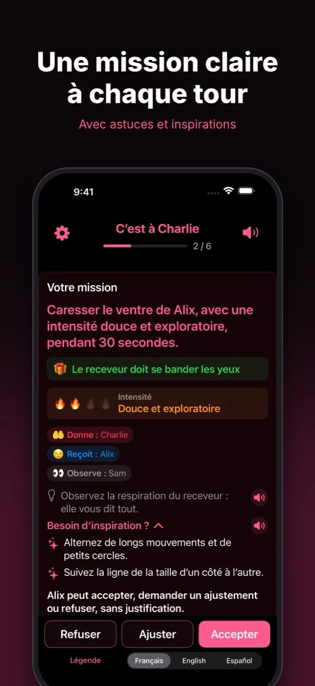 Une mission claire à chaque tour