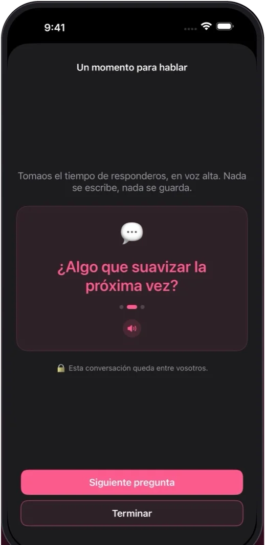 Y después, un momento para hablar