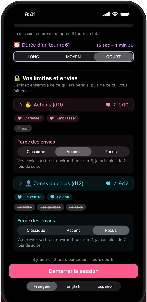 Vos limites et envies, décidées ensemble