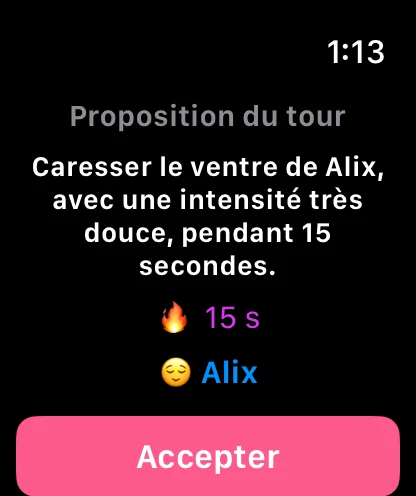 Désire-moi sur Apple Watch
